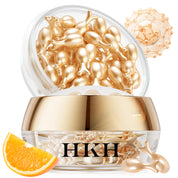 Sérum Super Vitamine C HKH pour le visage - Soin anti-âge - Capsules de sérum visage à la vitamine E et à la niacinamide - Huile de sérum à la vitamine C pour femmes - Hydrate et unifie le teint - Format voyage (38 capsules)