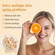 Sérum Super Vitamine C HKH pour le visage - Soin anti-âge - Capsules de sérum visage à la vitamine E et à la niacinamide - Huile de sérum à la vitamine C pour femmes - Hydrate et unifie le teint - Format voyage (38 capsules)