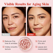 Capsules de sérum au rétinol HKH pour le visage : Sérum anti-âge et anti-rides à la vitamine A et E et au collagène pour femmes - Hydrate, lisse les ridules et raffermit la peau - Format voyage (38 capsules)