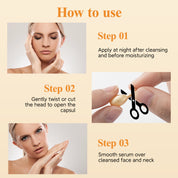 Sérum Super Vitamine C HKH pour le visage - Soin anti-âge - Capsules de sérum visage à la vitamine E et à la niacinamide - Huile de sérum à la vitamine C pour femmes - Hydrate et unifie le teint - Format voyage (38 capsules)