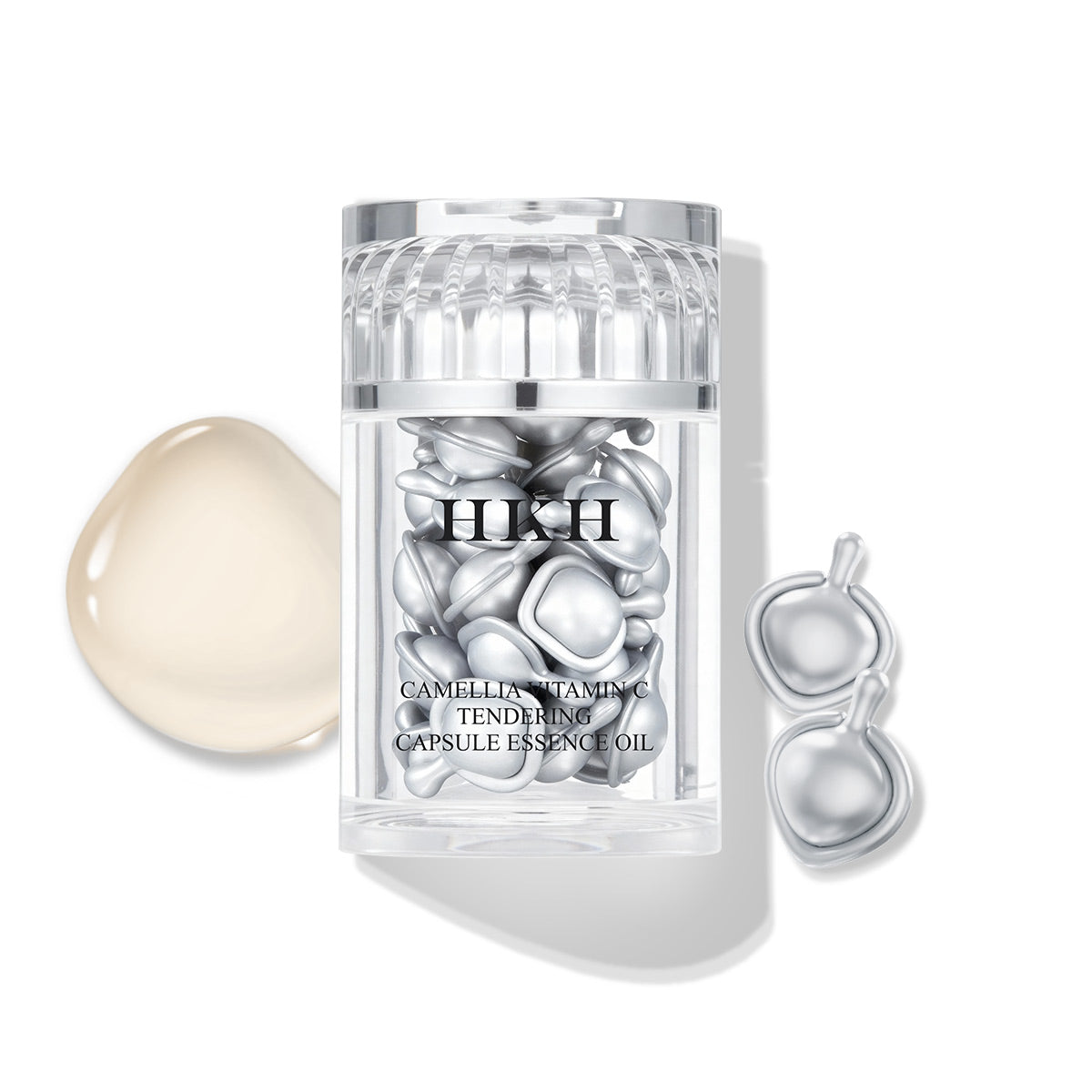 Capsules de sérum triple vitamine C pour le visage : correction des taches brunes avec camélia et niacinamide VE. Sérum anti-âge pour femmes - 28 capsules pour raffermir la peau relâchée et atténuer les ridules.