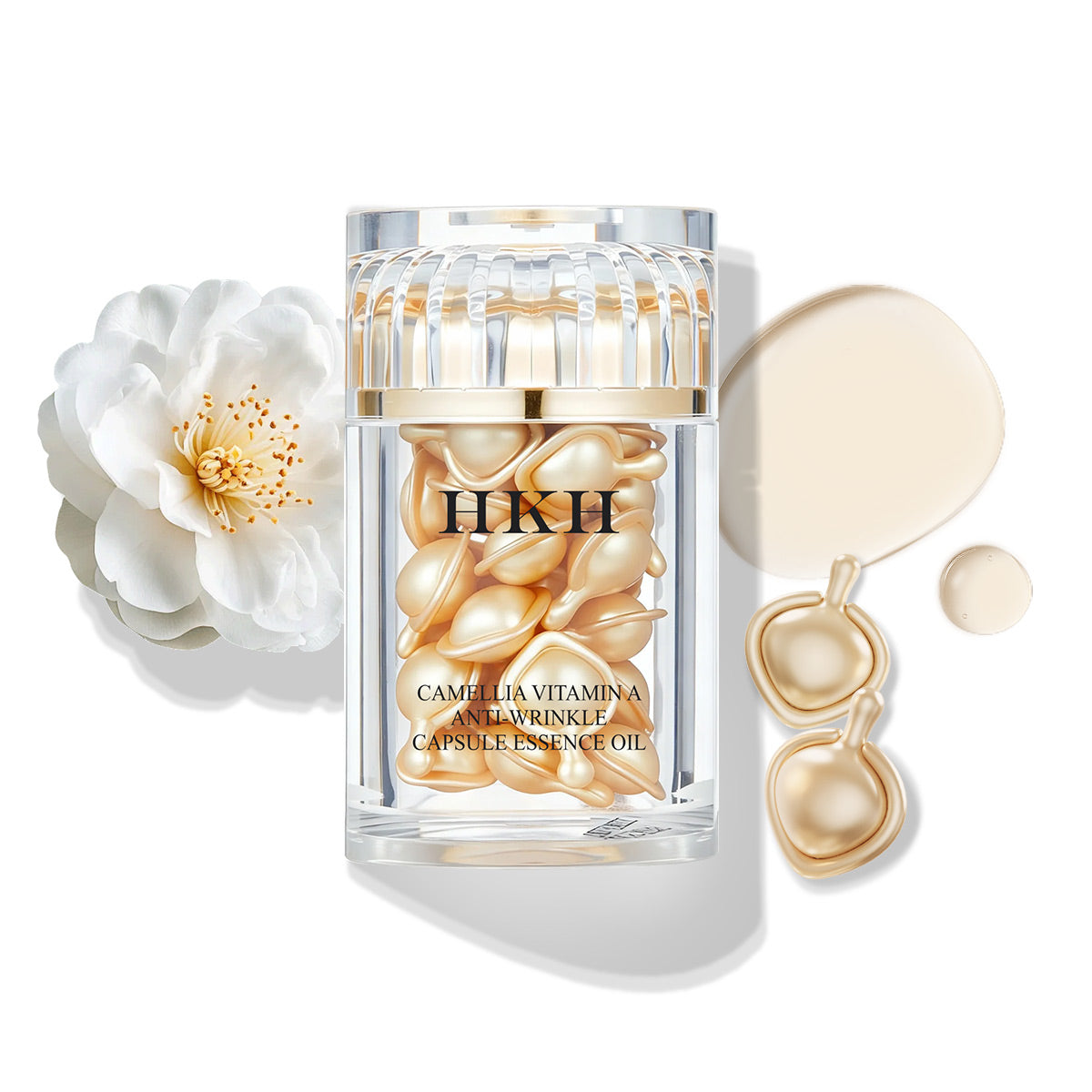 Sérum HKH Rétinol + HPR pour le visage - Soin anti-âge et anti-rides, capsules de rétinol de nuit - Sérum peptidique pour femmes - Soin des ridules et raffermissement de la peau - Sans parfum, sans alcool et non gras