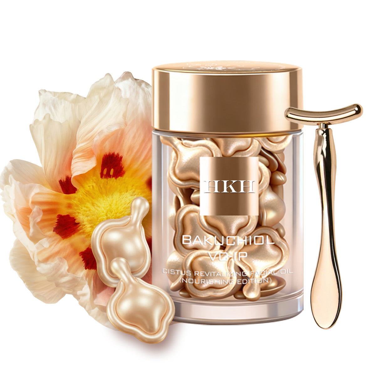 HKH Plant Retinol Vitamin C TIME CAPSULE Bakuchiol VC-IP Cistus Revitalizing Facial Oil Nourishing Edition